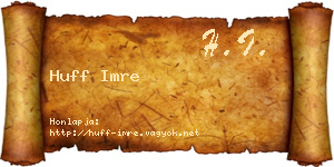 Huff Imre névjegykártya